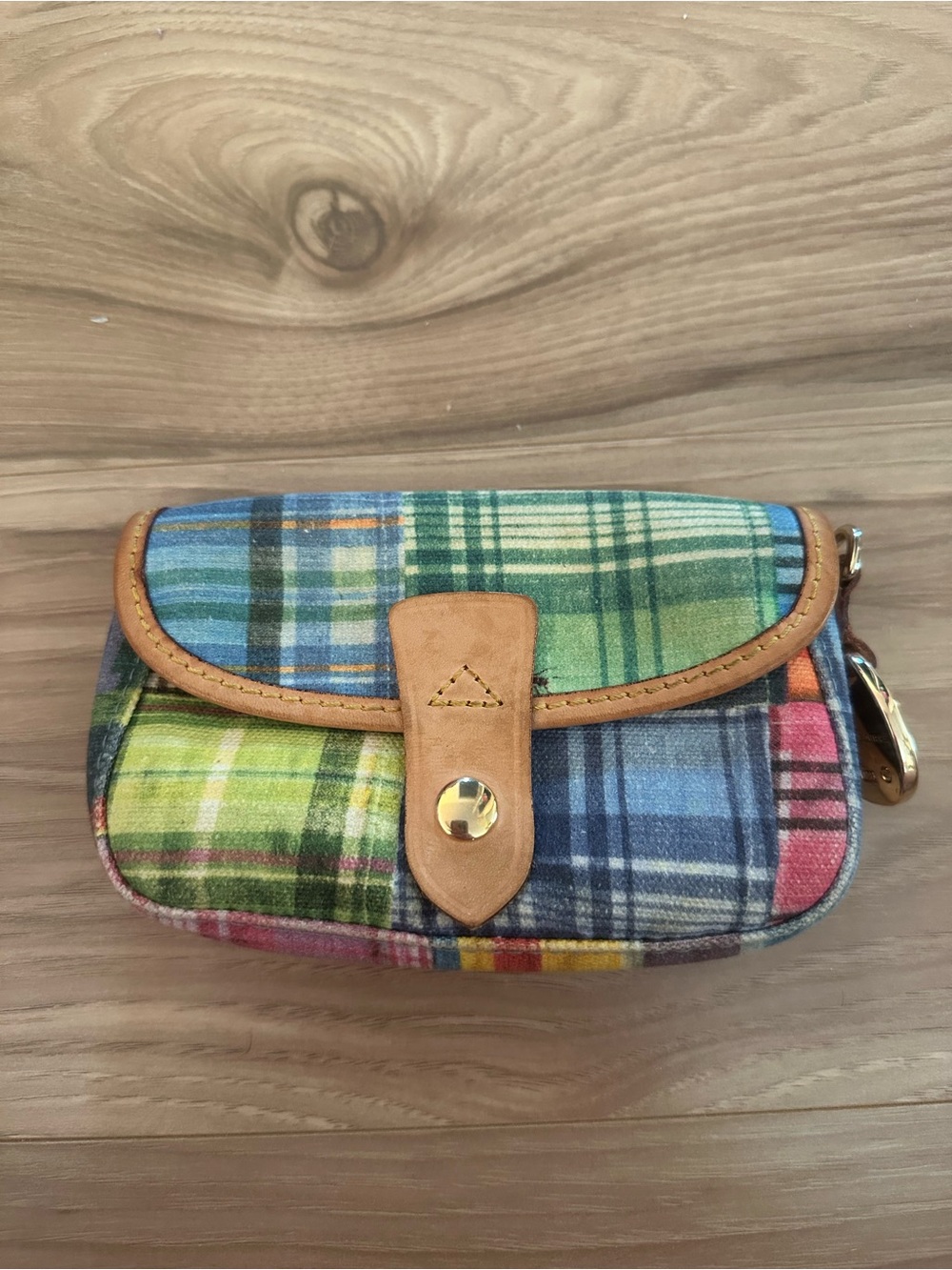 Dooney and Bourke plaid pouch